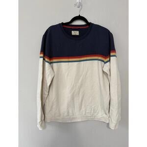 Marine layer crew neck size large 
Stains on front and sleeve- pilling